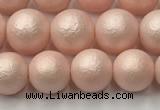 CSB2412 15.5 inches 8mm round matte wrinkled shell pearl beads