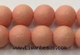 CSB2422 15.5 inches 8mm round matte wrinkled shell pearl beads