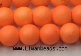 CSB2431 15.5 inches 6mm round matte wrinkled shell pearl beads