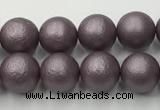 CSB2441 15.5 inches 6mm round matte wrinkled shell pearl beads