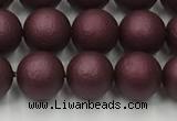 CSB2451 15.5 inches 6mm round matte wrinkled shell pearl beads