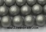 CSB2491 15.5 inches 6mm round matte wrinkled shell pearl beads