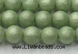 CSB2531 15.5 inches 6mm round matte wrinkled shell pearl beads