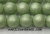 CSB2532 15.5 inches 8mm round matte wrinkled shell pearl beads