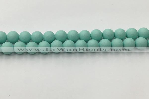 CSB2553 15.5 inches 10mm round matte wrinkled shell pearl beads