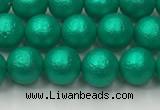 CSB2560 15.5 inches 4mm round matte wrinkled shell pearl beads