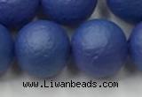 CSB2576 15.5 inches 16mm round matte wrinkled shell pearl beads