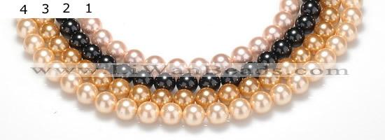 CSB30 16 inches 14mm round shell pearl beads Wholesale