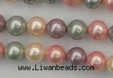 CSB324 15.5 inches 10mm round mixed color shell pearl beads