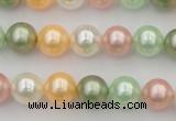 CSB327 15.5 inches 10mm round mixed color shell pearl beads