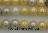 CSB334 15.5 inches 10mm round mixed color shell pearl beads