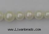 CSB401 15.5 inches 8mm - 16mm round shell pearl beads