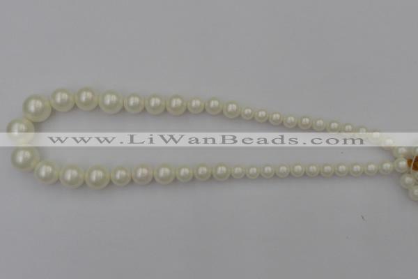 CSB401 15.5 inches 8mm - 16mm round shell pearl beads