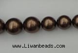 CSB402 15.5 inches 8mm - 16mm round shell pearl beads