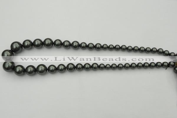 CSB403 15.5 inches 8mm - 16mm round shell pearl beads