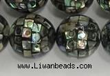 CSB4043 15.5 inches 16mm ball abalone shell beads wholesale