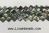 CSB4119 15.5 inches 10*10mm diamond abalone shell beads wholesale