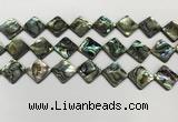 CSB4121 15.5 inches 14*14mm diamond abalone shell beads wholesale