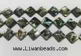 CSB4122 15.5 inches 16*16mm diamond abalone shell beads wholesale