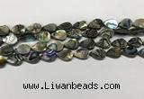 CSB4136 15.5 inches 10*14mm flat teardrop abalone shell beads