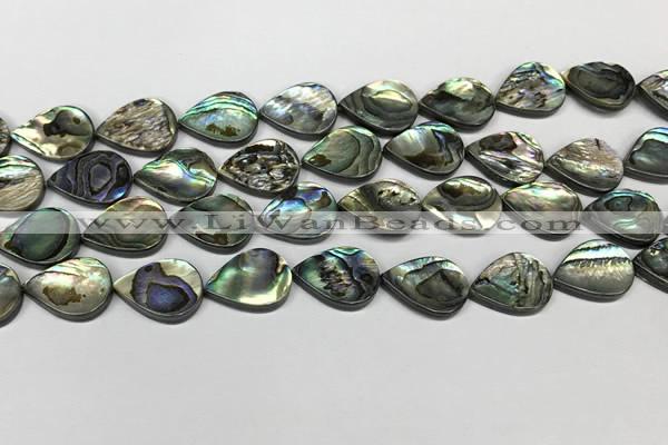 CSB4137 15.5 inches 12*16mm flat teardrop abalone shell beads