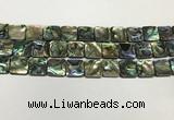 CSB4146 15.5 inches 14*14mm square abalone shell beads wholesale