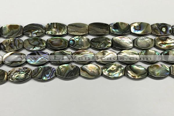 CSB4160 15.5 inches 10*14mm flat drum abalone shell beads wholesale