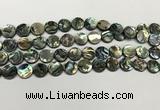 CSB4169 15.5 inches 10mm coin abalone shell beads wholesale