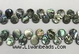 CSB4183 Top drilled 13*18mm flat teardrop balone shell beads