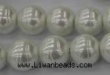 CSB635 15.5 inches 16mm whorl round shell pearl beads