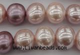 CSB693 15.5 inches 13*15mm oval mixed color shell pearl beads