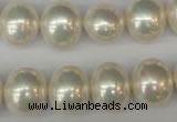 CSB800 15.5 inches 13*15mm oval shell pearl beads wholesale