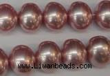 CSB814 15.5 inches 13*15mm oval shell pearl beads wholesale