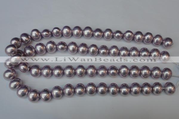 CSB815 15.5 inches 13*15mm oval shell pearl beads wholesale