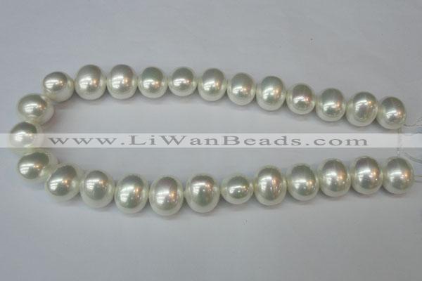 CSB825 15.5 inches 16*19mm oval shell pearl beads wholesale