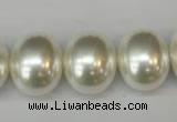 CSB826 15.5 inches 16*19mm oval shell pearl beads wholesale