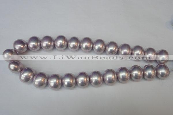 CSB830 15.5 inches 16*19mm oval shell pearl beads wholesale