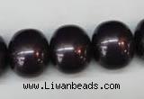 CSB839 15.5 inches 16*19mm oval shell pearl beads wholesale