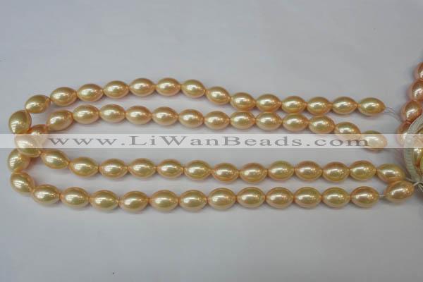 CSB847 15.5 inches 10*14mm rice shell pearl beads wholesale