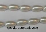 CSB855 15.5 inches 8*14mm teardrop shell pearl beads wholesale