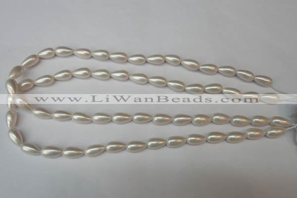 CSB855 15.5 inches 8*14mm teardrop shell pearl beads wholesale