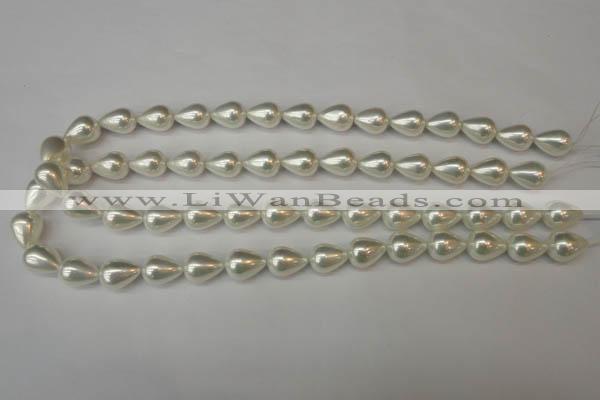 CSB862 15.5 inches 10*14mm teardrop shell pearl beads wholesale