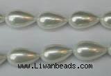 CSB864 15.5 inches 9*16mm teardrop shell pearl beads wholesale