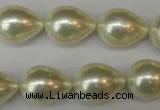 CSB873 15.5 inches 14*19mm teardrop shell pearl beads wholesale