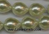 CSB876 15.5 inches 16*22mm teardrop shell pearl beads wholesale