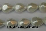 CSB890 15.5 inches 12*14mm teardrop shell pearl beads wholesale