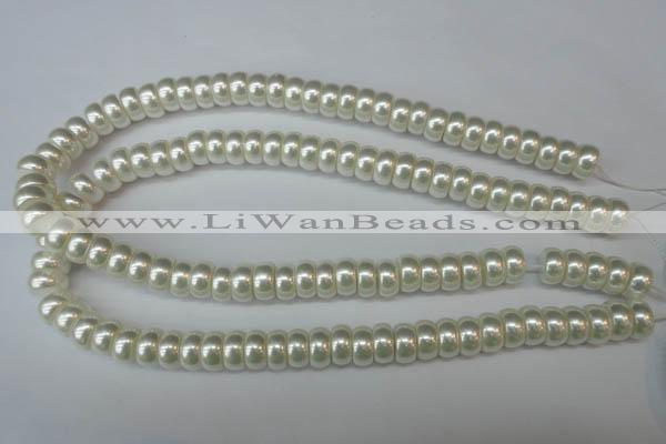 CSB900 15.5 inches 6*12mm rondelle shell pearl beads wholesale