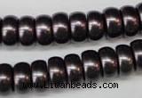 CSB902 15.5 inches 6*12mm rondelle shell pearl beads wholesale