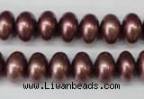 CSB906 15.5 inches 8*12mm rondelle shell pearl beads wholesale