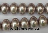 CSB908 15.5 inches 10*14mm rondelle shell pearl beads wholesale